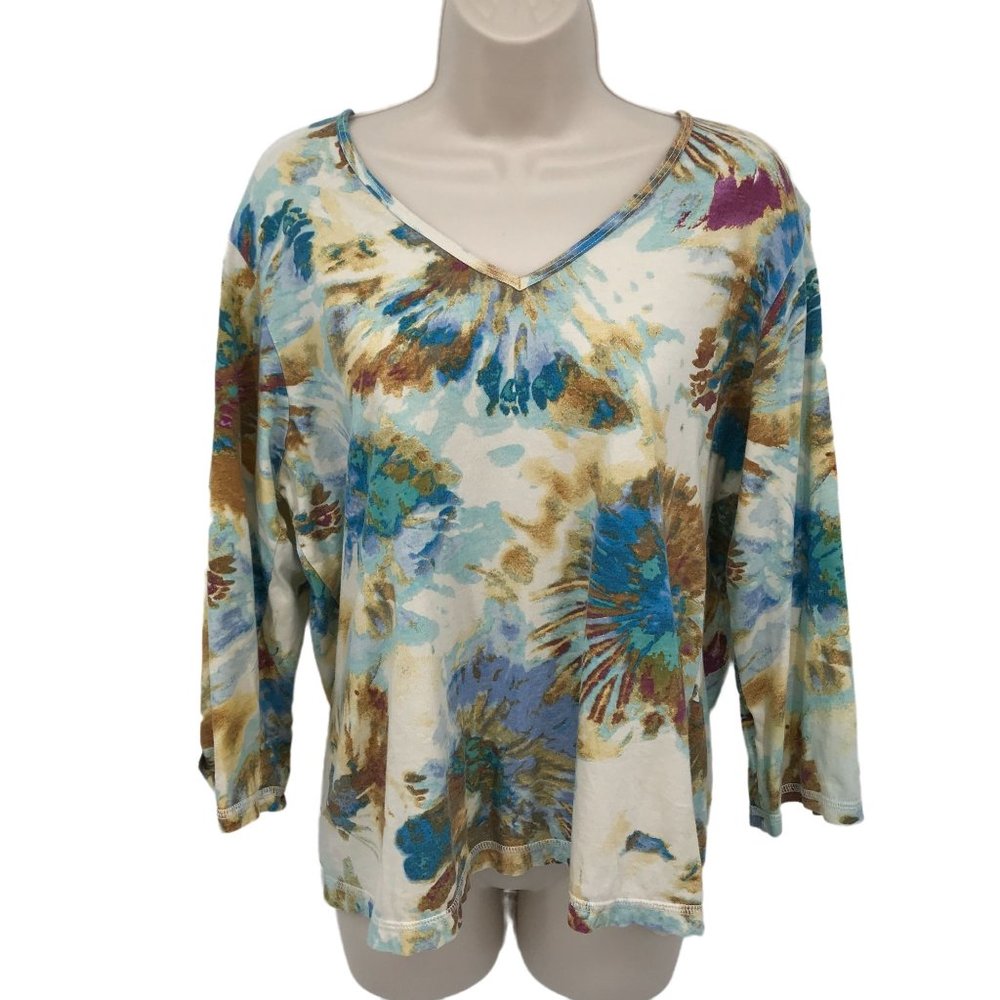 Women's Multicolor Long Sleeve Top